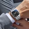 Chenxi Business Casual Square Quartz Men's Watches Stainless Steel Date Calendar Noctilucent Fashion Male Waterproof Watch Gifts