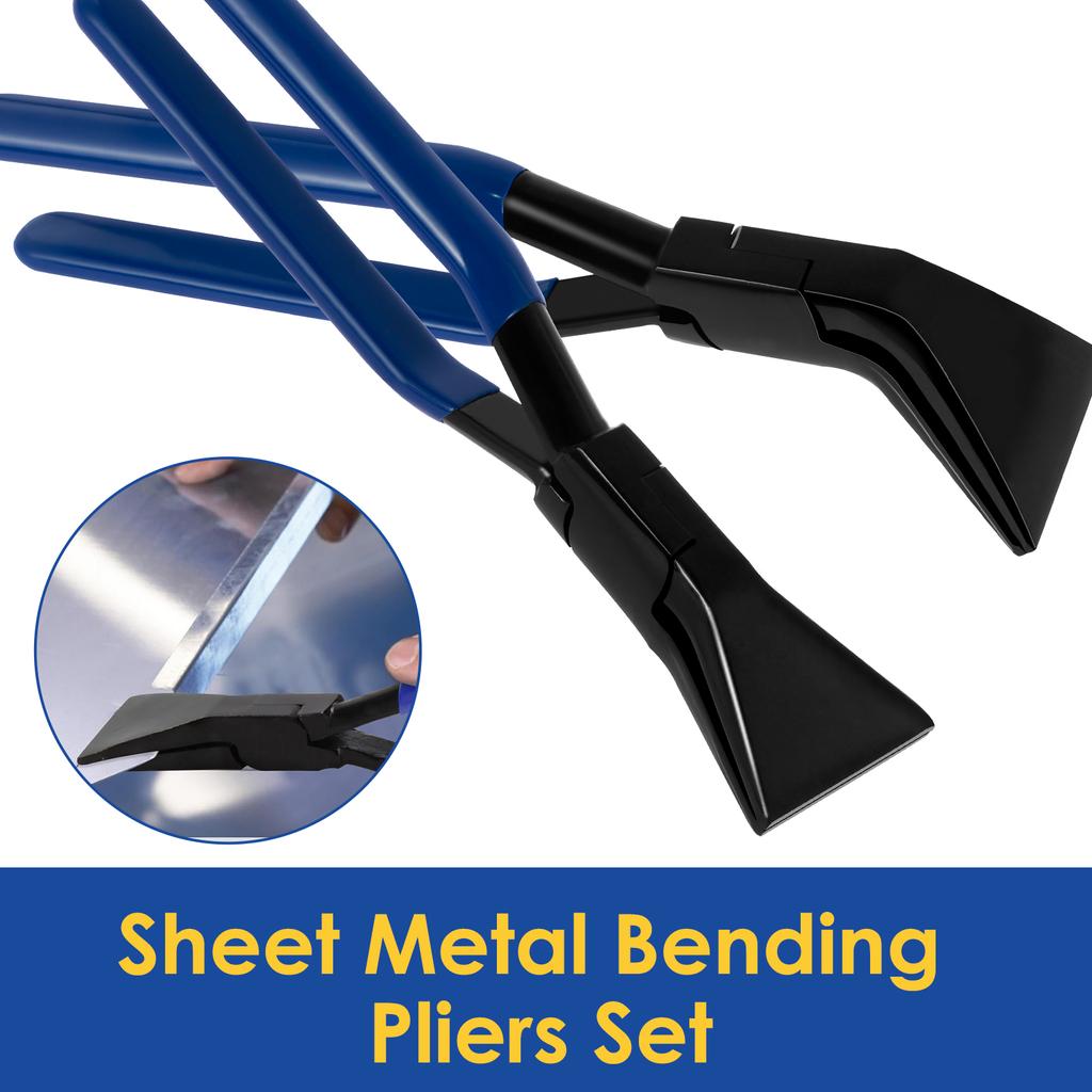 Metallbieger Metall Stahlblech Biege- und Abflachzange mit rutschfestem Griff Gerade/45° Blechwerkzeuge Handfalzzangen