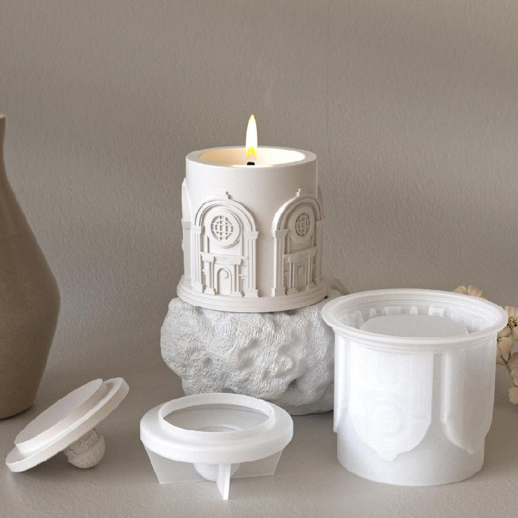 Multipurpose Silicone House Mould for Jewelry Plate Candle Holder Home Storage Decoration for Craft Supplies Art