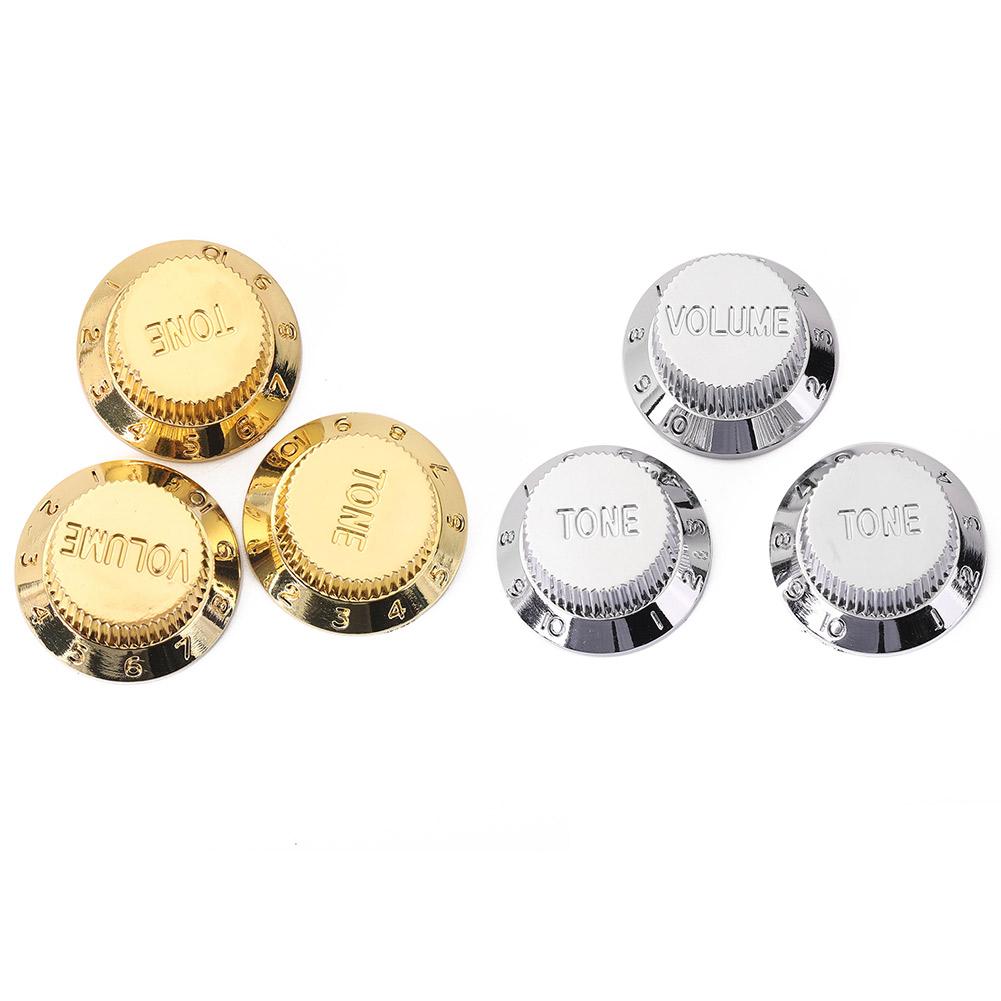 

3pcs ST/SQ Electric Bass Guitar Volume Tone Knobs Set Speed Control Knob