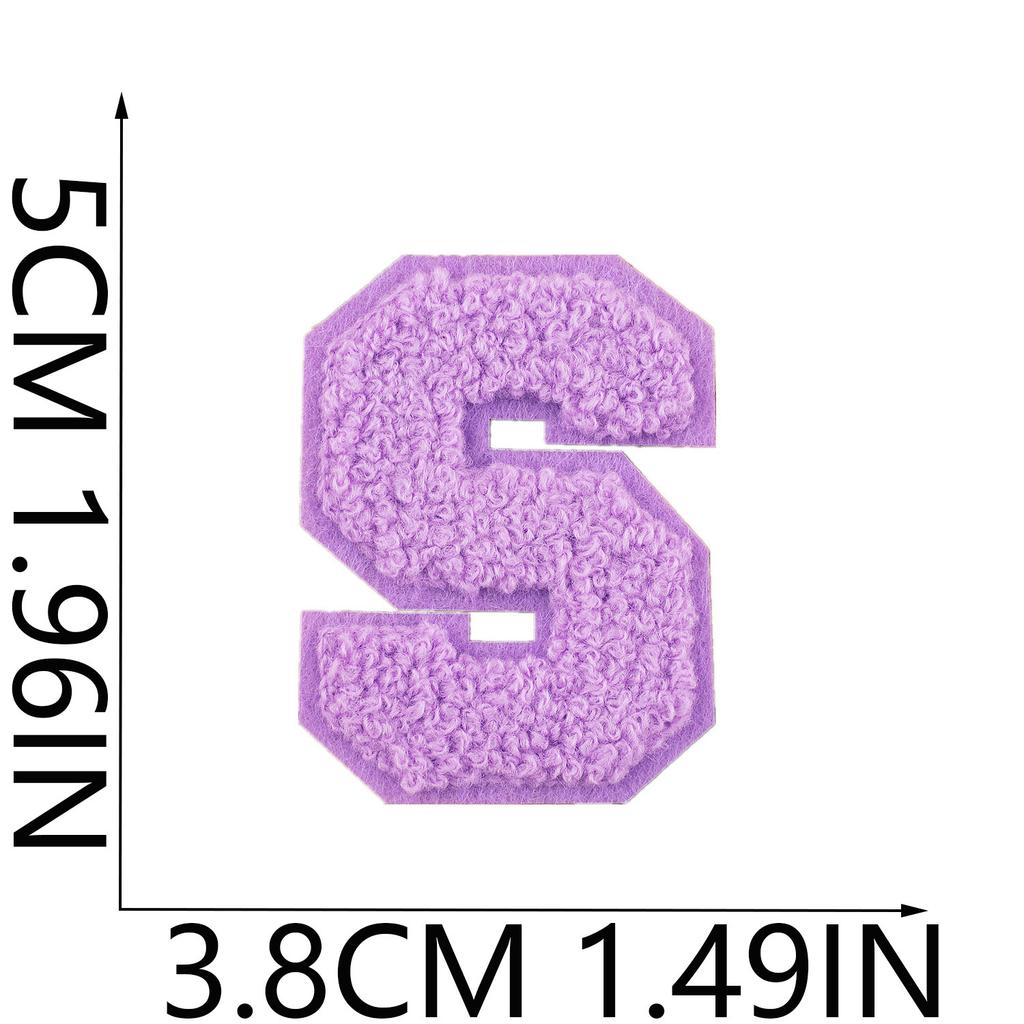Mehrfarbiger A-Z Buchstaben Stickerei Stoffaufkleber 5cm Farbe 26 Englische Buchstaben Stickerei Aufkleber Kleidung Dekoration Patch Aufkleber