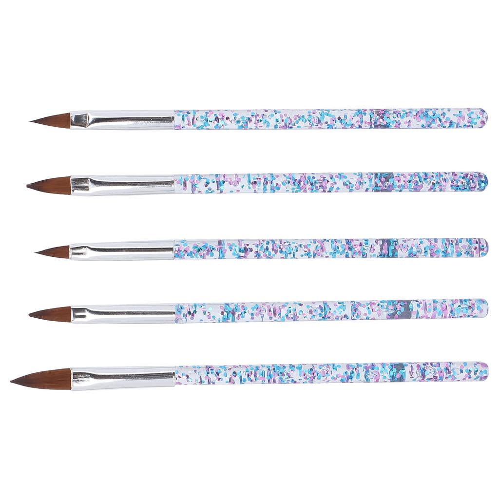 5pcs Nail Painting Drawing Brush Home Salon Portable DIY Nylon Hair Nail Art Brush Set