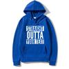 Funny Straight Outta Custom Text Letter Graphic Hoodie Men Women's Fleece Cotton Novelty NWA Sweatshirt Oversized Streetwear