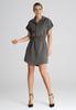 Loose Olive Green Dress with Belt M1001 Size L
