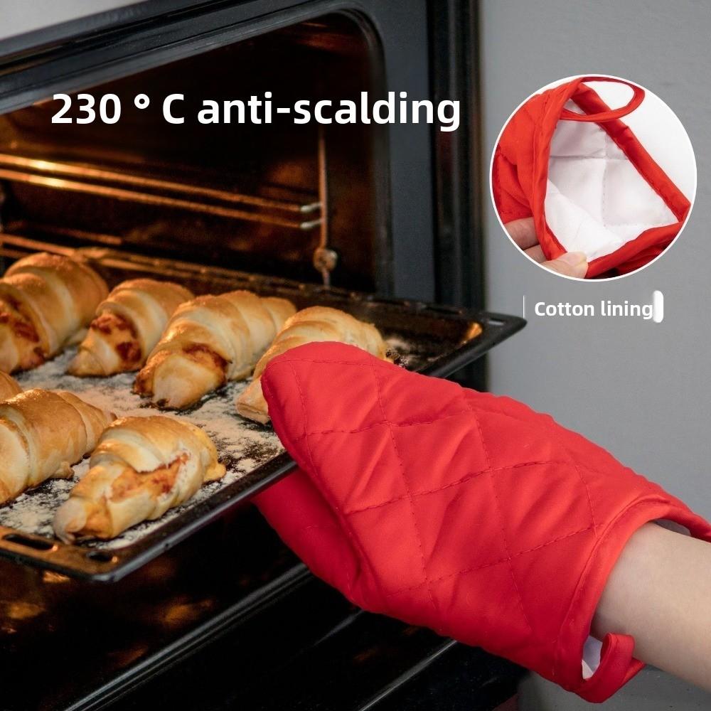 2PCS Thickened Microwave Gloves Non-Slip Grilling Mitts Heat-Resistant Gloves  Kitchen Accessories