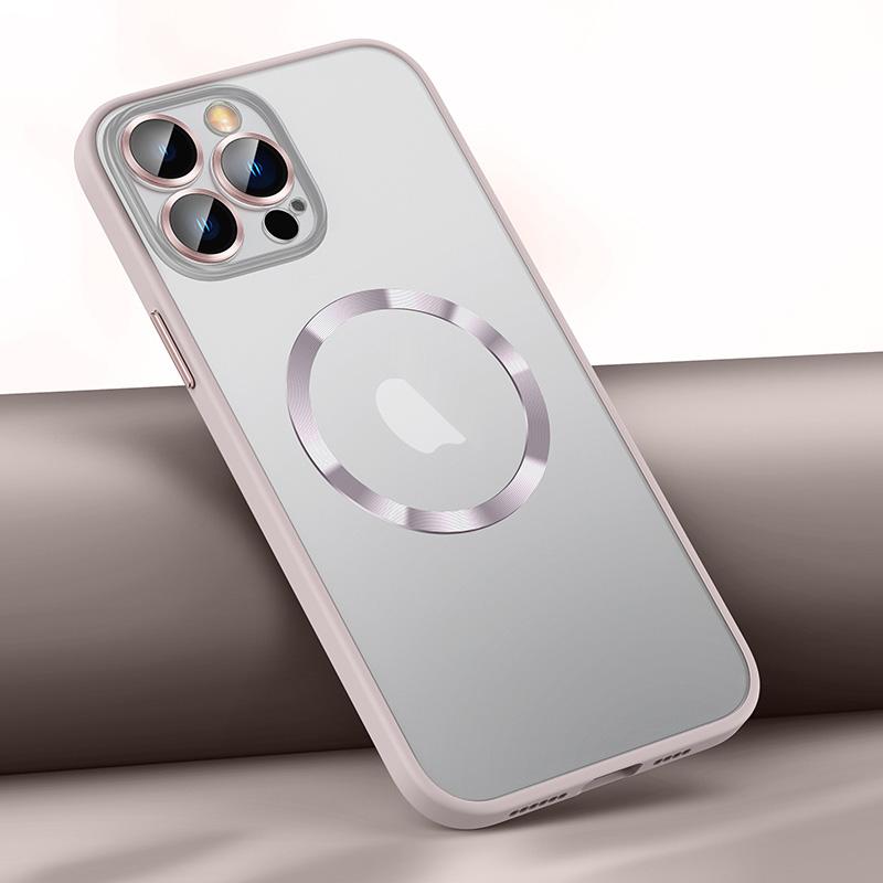 Glass Lens Magnetic Wireless Charging Case For iPhone 14 Plus 13 Pro MAX 12 Candy Color Silicon Bumper PC Transparent Cover