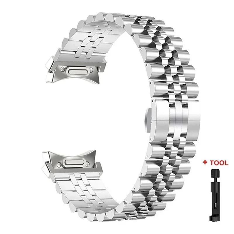 No Gaps Steel Strap for Samsung Galaxy Watch 7/6/5/4 40mm 44mm Metal Quick Fit Band for Galaxy Watch 6 Classic 43 47mm 5Pro 45mm