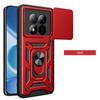 Armor Shockproof Slide Lens Cover Capa Funda For Xiaomi Redmi Note 15 Pro 5G 4G Note 14 Pro+ Plus Magnet Car Holder Ring Case