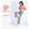 Plaid Flared Pants New Women's Nine-Quarter Pants 2026 Spring Elastic High-Waisted Slim-Fit Flared Pants with Slits