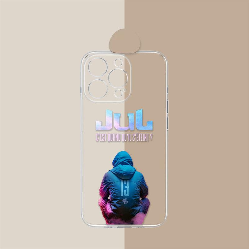 

France Jul Rapper Phone Case For iPhone 11 12 13 14 15 16 Pro Max 7 8 Mini Plus SE X XS XR Transparent Shell iPhone 13 MINI
