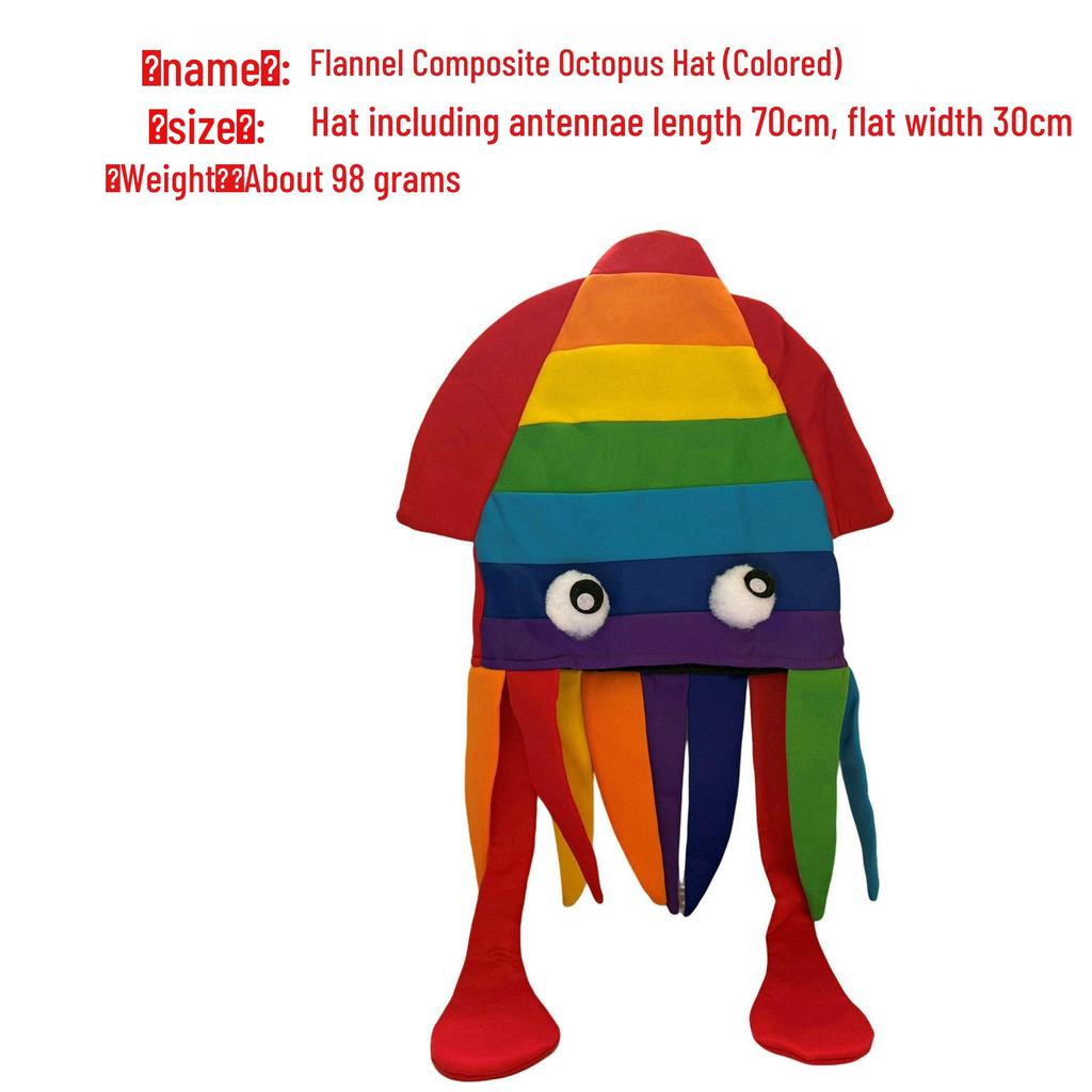 Chapeau d'Halloween en Peluche Coloré: Designs amusants de poulpe, de canard et de champignon