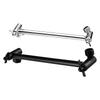 Stainless Steel Shower Arm Bracket Extension Rod for Overhead Shower Spray Adjustable Height 29x7x4cm Silver and Black