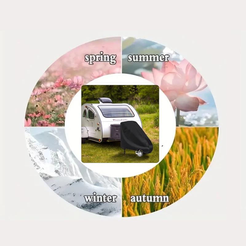 Black RV Travel Trailer Hitch Cover
