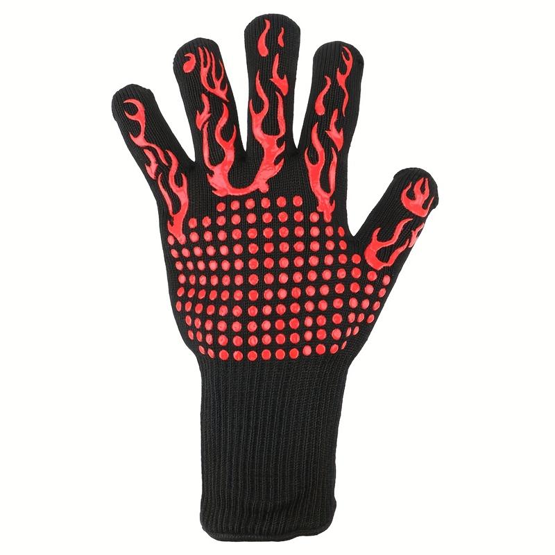 One Piece BBQ Gloves High Temperature Resistance Oven Mitts 500 800 Degrees Fireproof Barbecue Heat Insulation Microwave