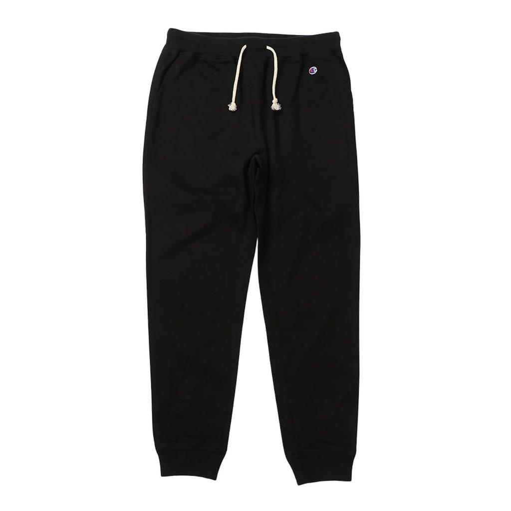 Bottoms COTTON USA One Point Logo Long Pants Basic Black [Champion] C3-Z212 Men's