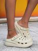 Women's Thick-Soled Perforated Outdoor Shoes: Hook Heel & Closed Toe, Two-Way Wear, Soft EVA Garden Sandals