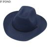 New Western Cowboy Straw Hat For Men Solid Curling Brim Beach Sun Hats Summer Women Panama Cowgirl Jazz Caps