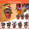 Stylish Acrylic Dog Car Hanging Ornament For Vibrant Christmas Home Decor