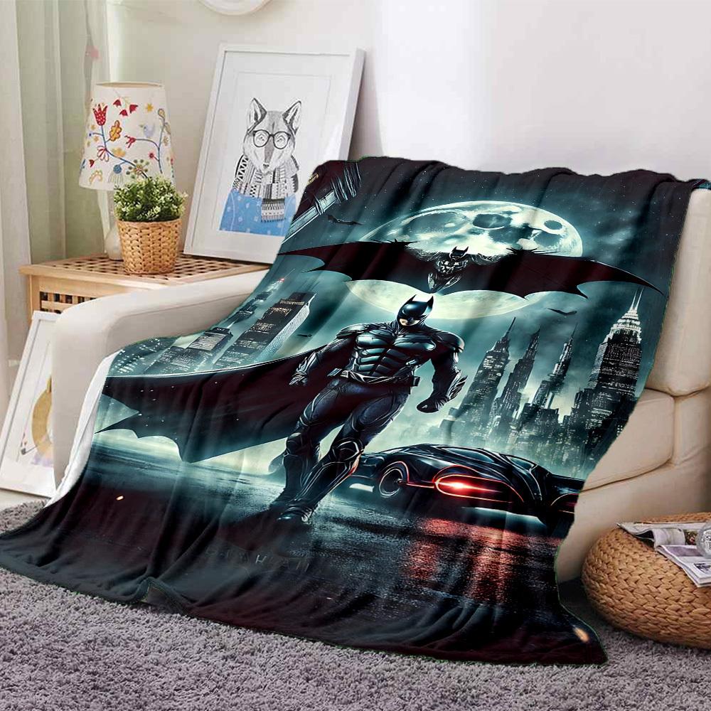 

1pc Batman, Batmobile Flannel Blanket Soft Warm Throw for Home, Office, Travel, All-Season Cozy Bedding GiftL1174 80cmx120cm(31inx47in)