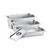 Rectangular Stainless Steel Serving Pans with Lids - Ideal for Mala Tang, Vegetables, Milk Tea, and Ice Cream