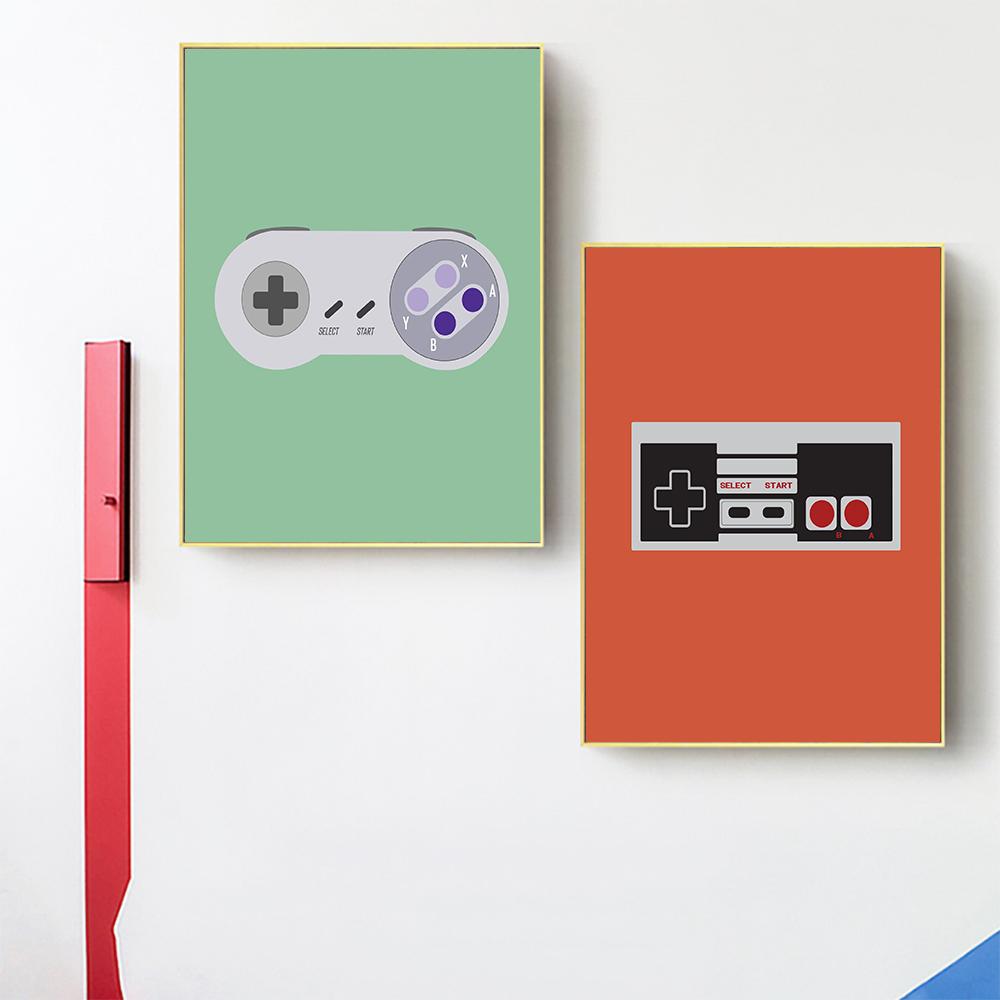 Gaming Boys Wall Art Pictures Video Game Controllers Posters and Prints Gamer Gift Canvas Painting E-Sports Room Kidroom Decor