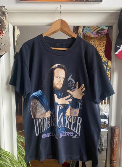 Vintage WWF Undertaker Buried Alive Black T Shirt S