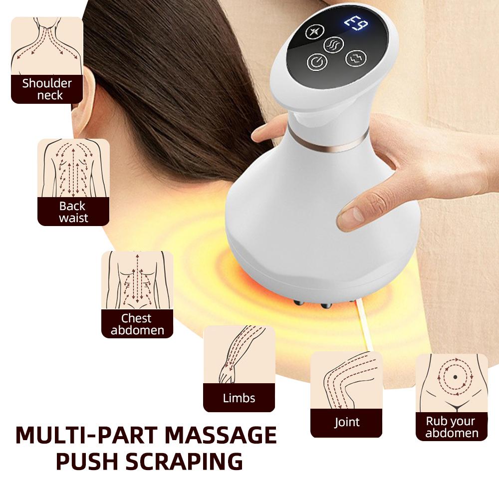 Electric Meridian Brush Body Massager Cupping Massage Relaxing Tendons Essential Oil Scrapping Fat Burner Slimming