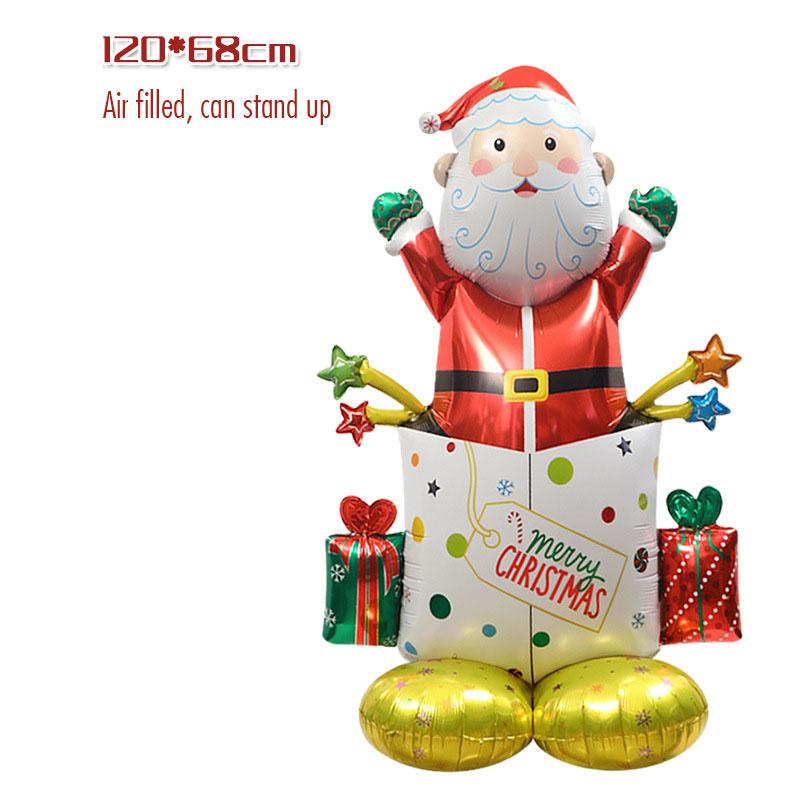 1pc Standing Santa Claus Foil Balloon Christmas Decorations Nativity Theme Party Theme Holiday Party New Year Party Family