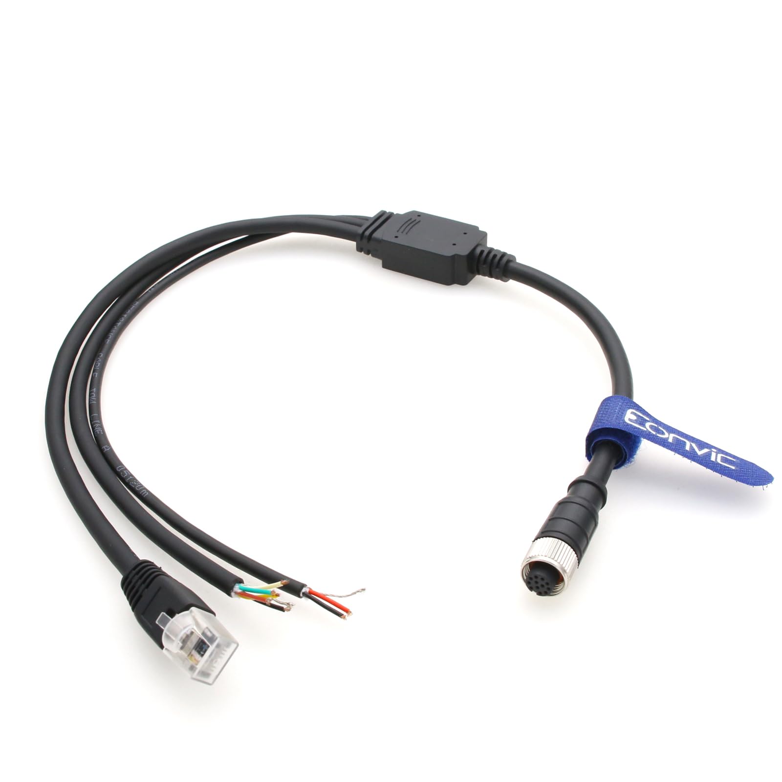 

Eonvic Aviation Plug M12 Female to Power Signal and Data Transfer Cable for DJI Livox LiDAR Mid 360 Mid 12-Pin 3-Way 70,50cm