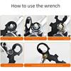 Heavy Duty Multifunctional Stainless Steel Faucet Spool Wrench Thickened Extender for Hot Cold Faucet Plumbing Repair Tool