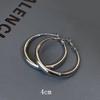 Cold Wind Plain Ring Earrings, Retro Circle Niche Temperament Light Luxury Simple Earrings