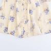2025 Spring/Summer Floral Print Semi-Sheer Tie Long Sleeve Women's Shirt
