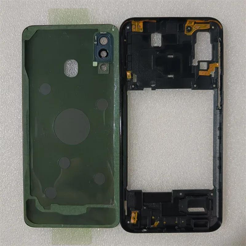 For Samsung Galaxy 40 2019 405 SM-405F 405DS Full Housing Case Middle Frame Battery Back Cover Rear  With Camera Lens