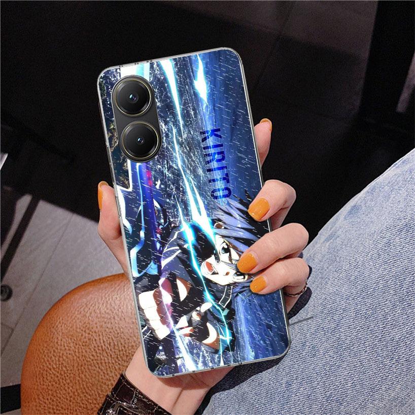Sword Art Online Kirito Phone Case For Xiaomi Poco X7 X6 X5 Pro F7 Ultra Redmi 15C 15 13C 13 12C 12 10 10A 10C 9 9A 9C 9T Cover