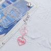 DIY Crystal Heart Phone Strap with Cute Bowknot Wing Heart Phone Strap Keychain
