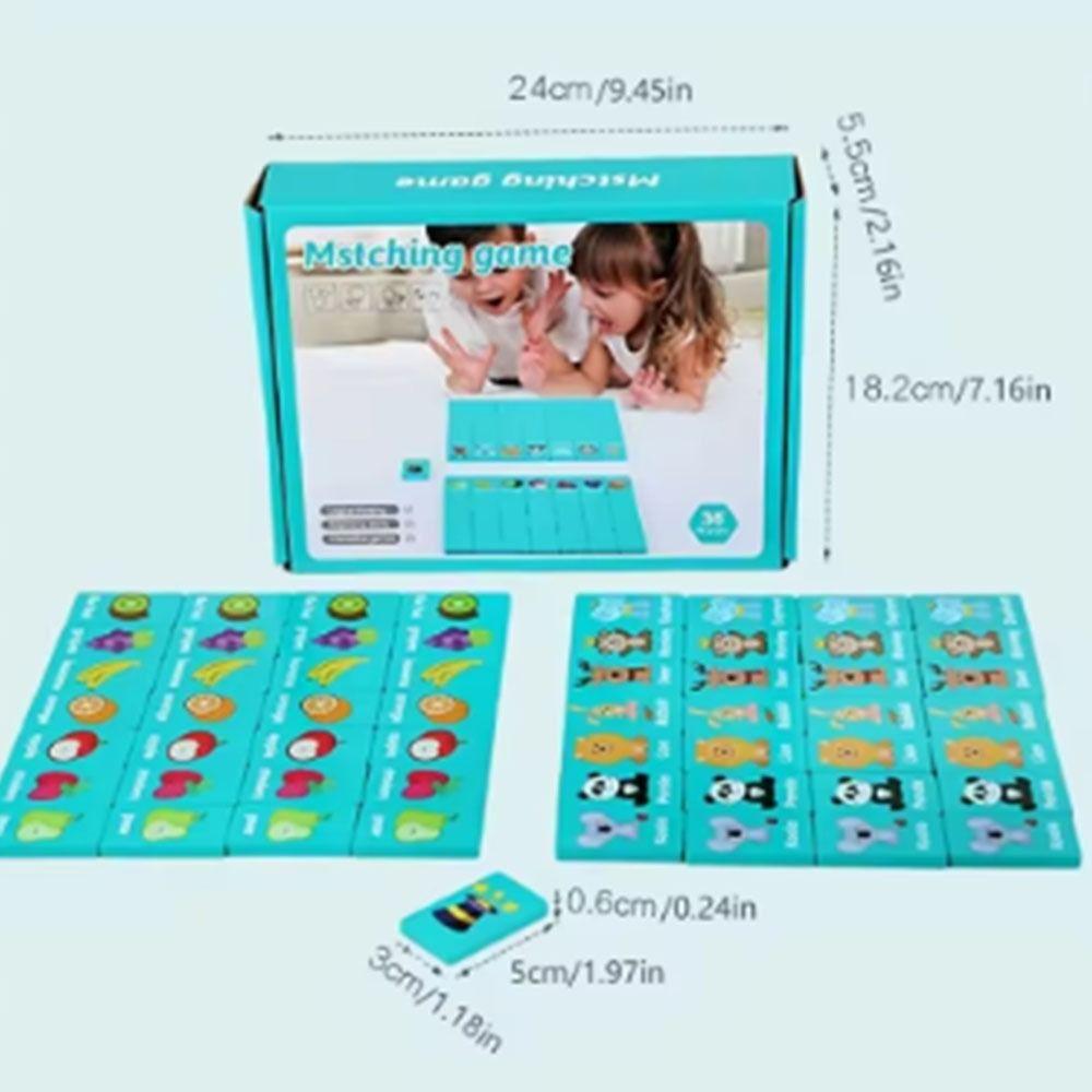 Fruit Animal Memory Solitaire Matching Mahjong Game Early Educational Puzzles Toy Kid Blocks