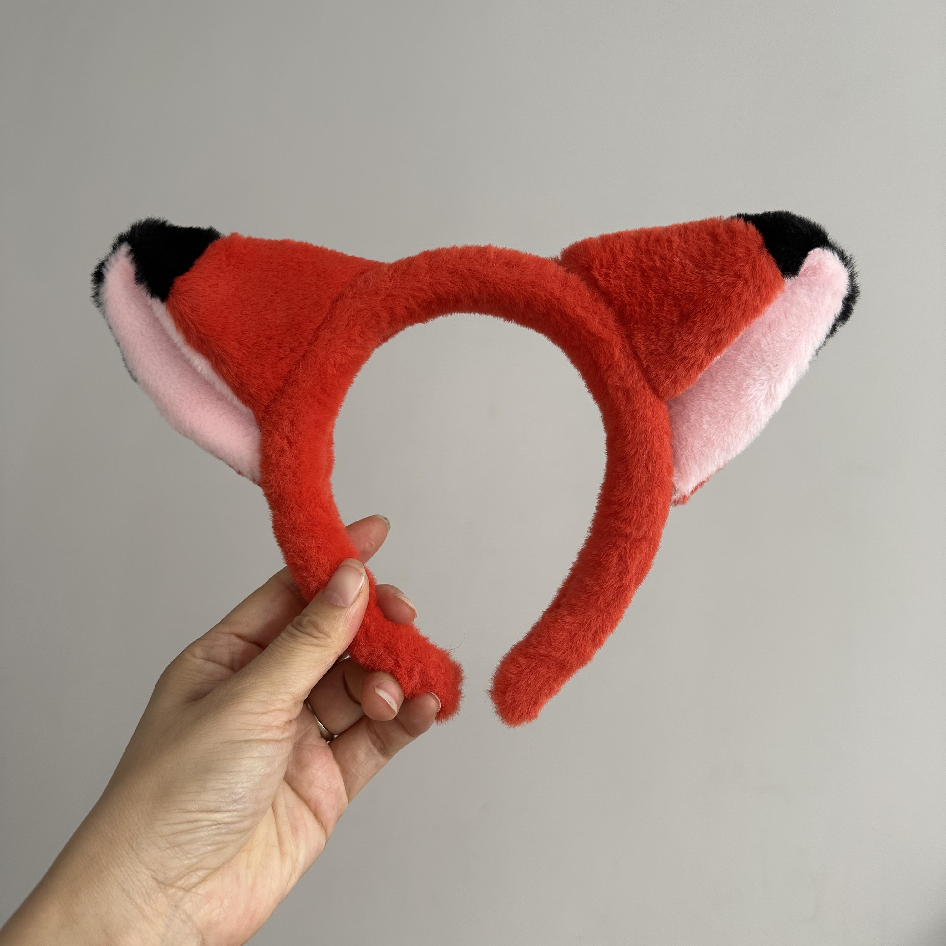Dames Leuke Pluche Vos Oren Haarband Pluche Cartoon Dier Hoofdband