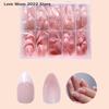 120/240/360Pcs/Box Glossy Soft Gel Pink French Nail Tips Medium Almond White Simple Press On Nails DIY Huge Capacity False Nails