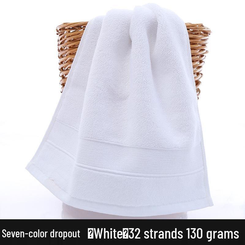 Thick Absorbent Pure Cotton Face Towel with Embroidered Logo for Adults