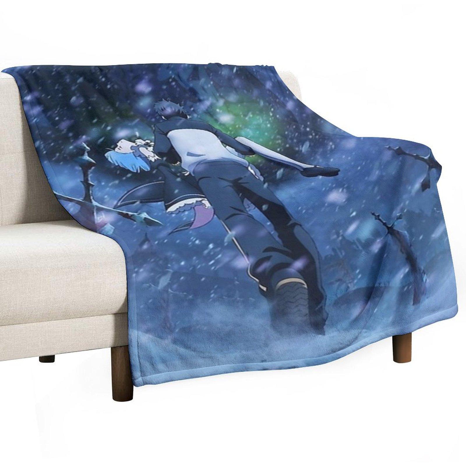 

;blue Season 2 cute poster Throw Blanket Plaid on the sofa warm for winter Bed Fashionable Blankets For Baby Blankets 30x40in