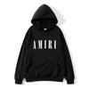 Autumn Winter Fleece Men's Amiri Hooded Loose Fit Trendy Brand Hoodie