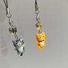 s 1 Piece Cute Cat Love Heart Mobile Phone Charms Fashion Beads Girls Keychains Lanyard for Keys Bag Decorations Strap
