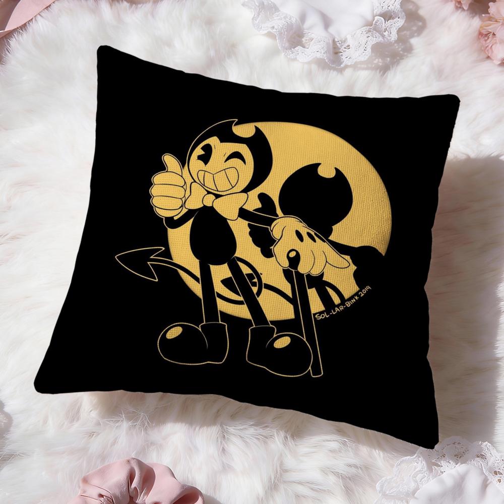 Cartoon Bendy Machine BATIMS Cushion Cover Premium Comfort Reversible Pillow Cove -Two In One Design for Any Room & Car Interior