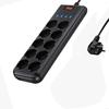 Melery Steckdosenleiste 10-fach AC-Steckdose EU-Steckdose USB-Ladeanschluss 2 m Verlängerungskabel Computer TV Smartphone Homekit-Geräte