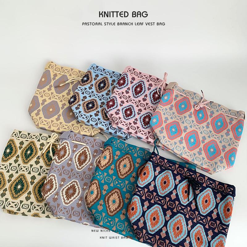 Axelremsväska Trendig och Mångsidig Hinkväska Multifunktionell Snörväska Enkel Axelväska