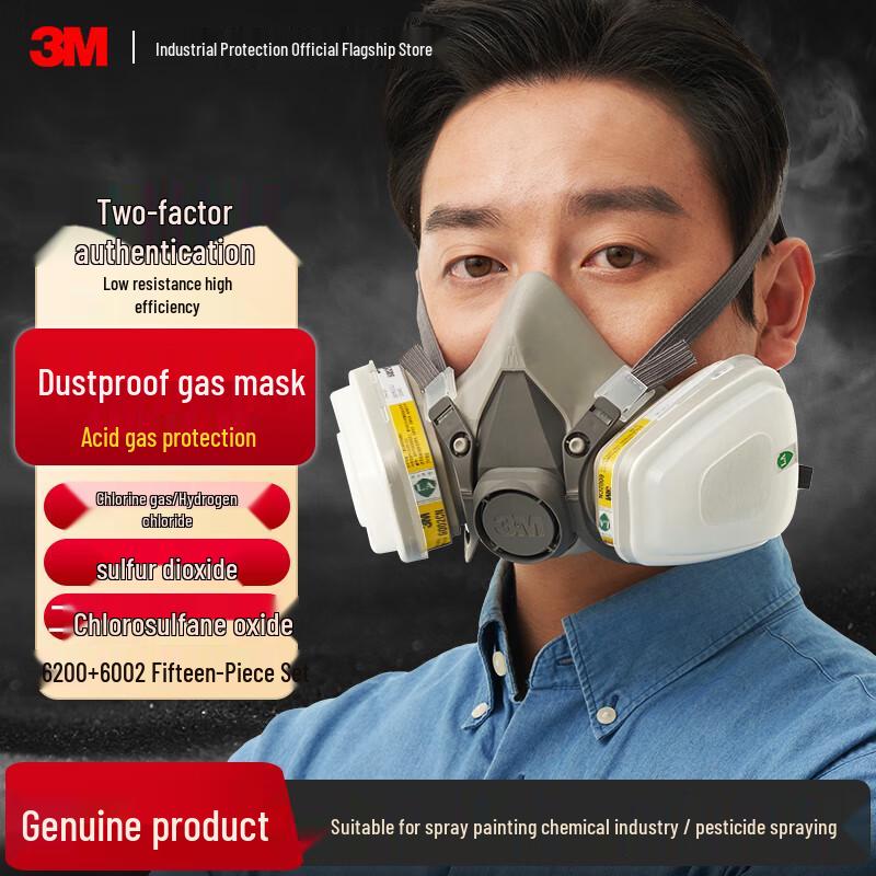 3M 6200 Respirator Mask with 6002 Filter Standard