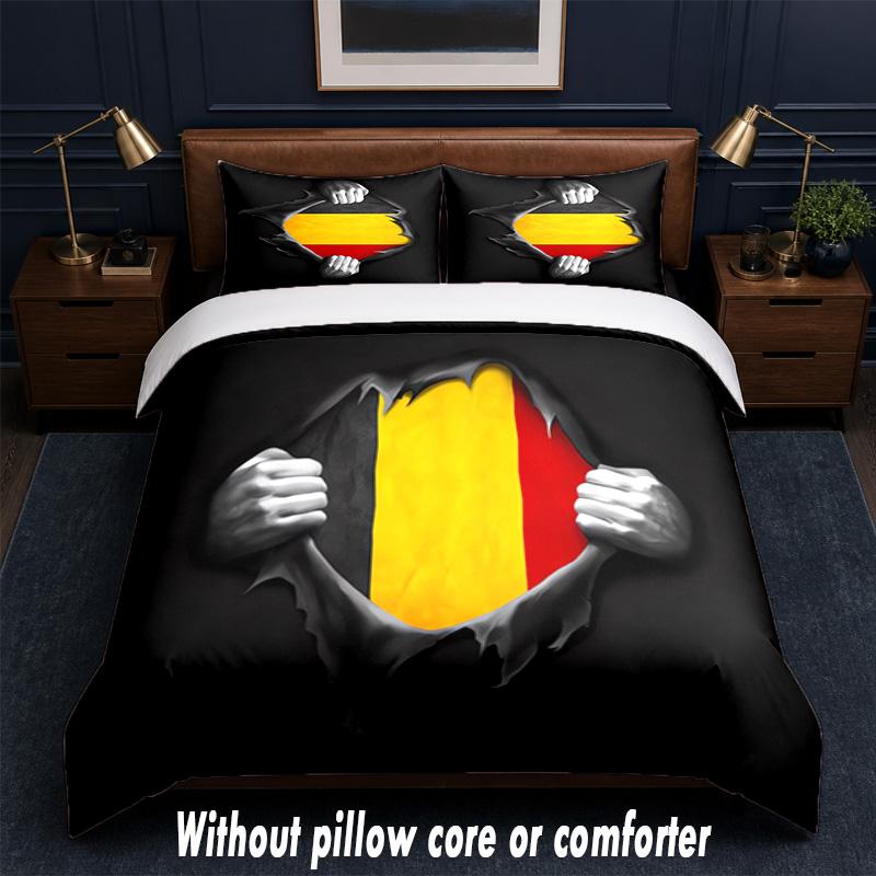 Germany national football team Design Bed Bedding Set 1 Duvet Cover + 2 Pillowcases Soft Breathable Household Bed Linens