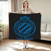 1PC Club Brugge KV Custom Name Patterned Flannel Blanket Suitable For All Seasons for Home Decor Warmth and Comfort Gifts Holiday Present