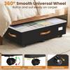Stackable Rollable Storage Box Adjustable Closet Organizer Underbed Drawer with Wheels  Bedroom