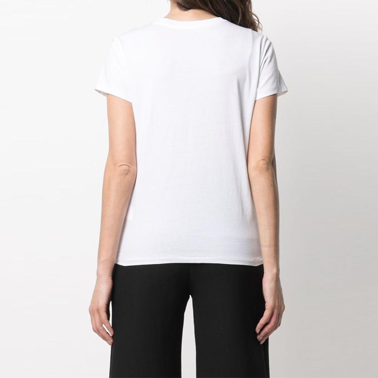 Polo Ralph Lauren Solid Logo Crew Neck Short Sleeve T-Shirt Women tops White 211827660-001